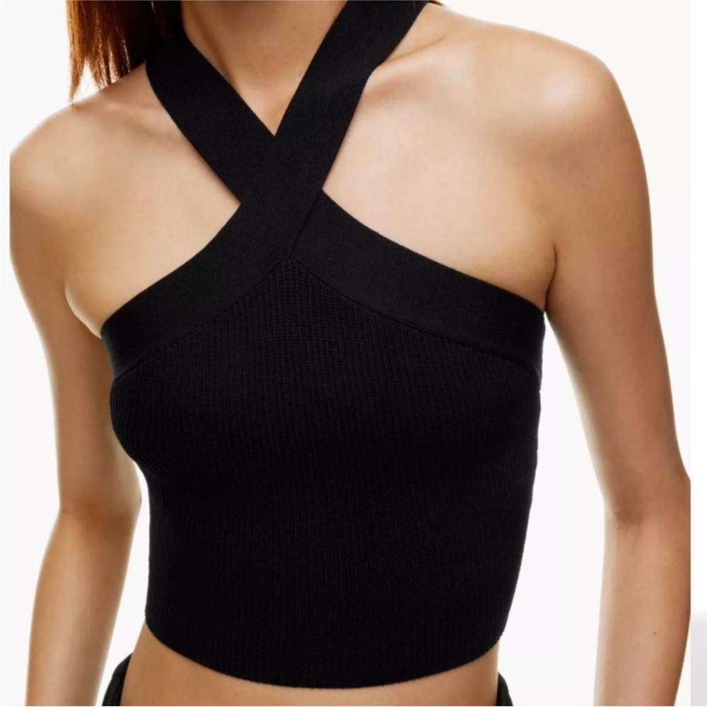 Wilfred Sculpted Knit Criss Cross Top